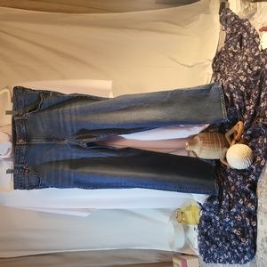 18 H&M mom jeans blue straight leg #0022